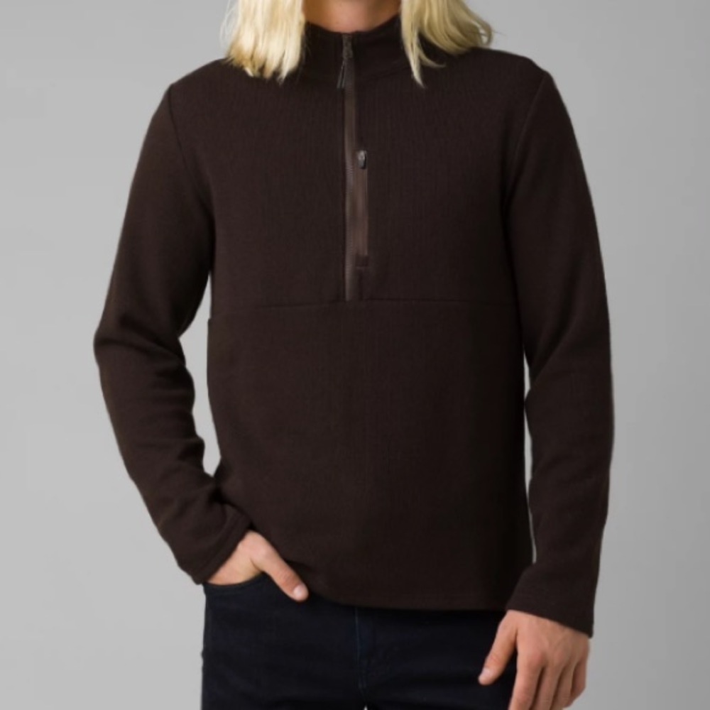 Prana Men’s Route Tracker 1/4 Zip Wool Pullover NEW